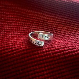 Sterling Silver “I am Enough” Ring